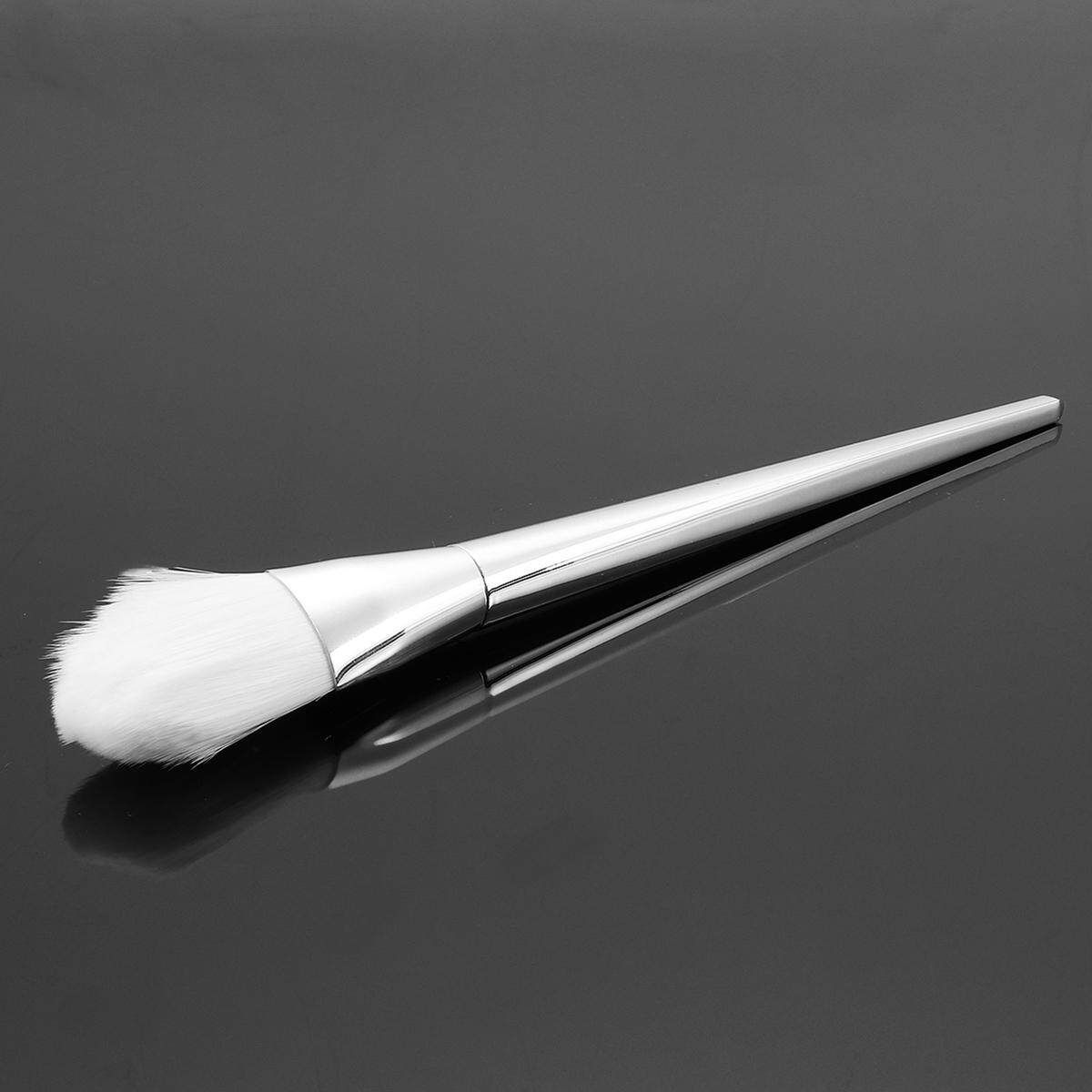 7Pcs Set Make Up Brushes Electroplating Rod Foundation Eye Shadow Tool Full Kit # Silver Silvery