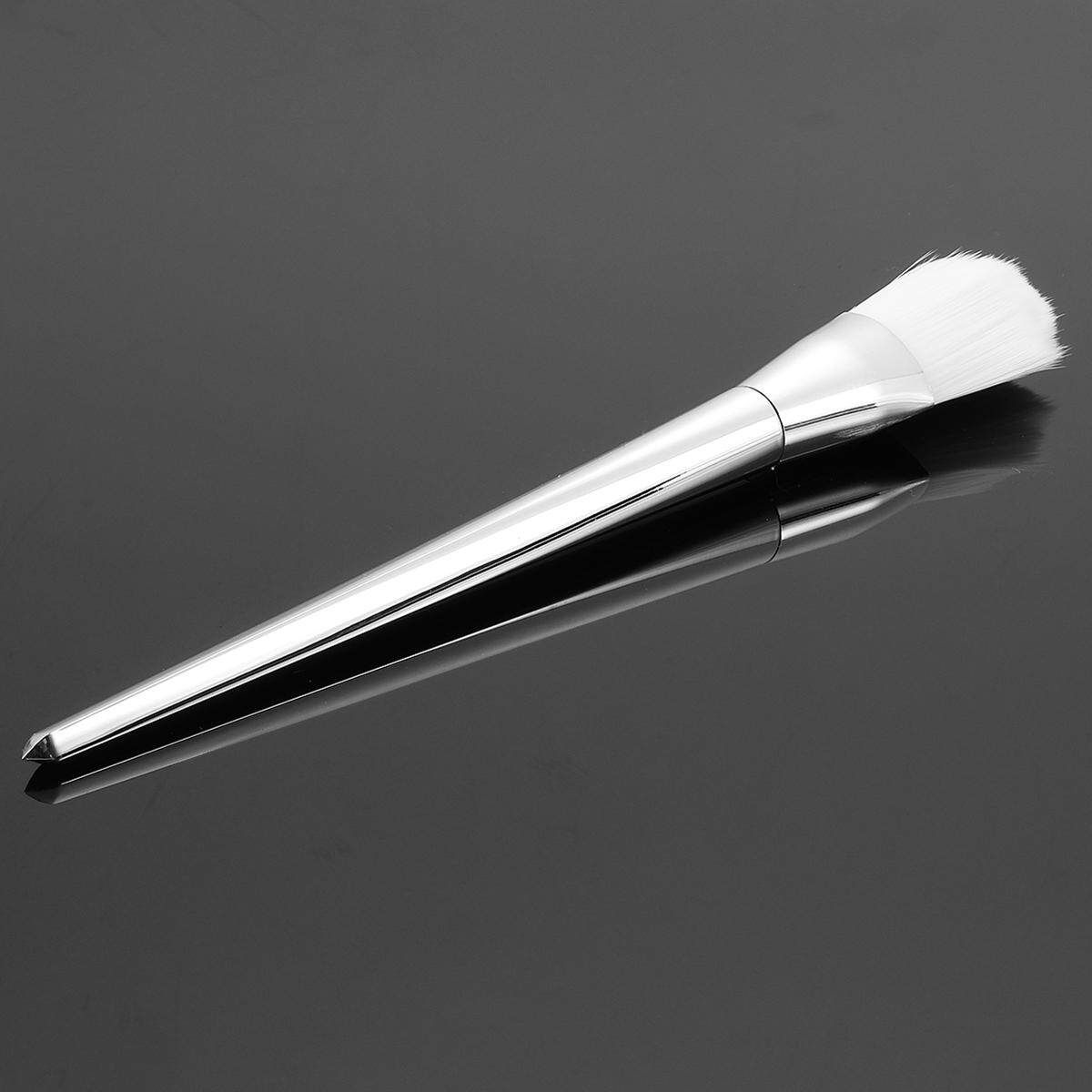 7Pcs Set Make Up Brushes Electroplating Rod Foundation Eye Shadow Tool Full Kit # Silver Silvery