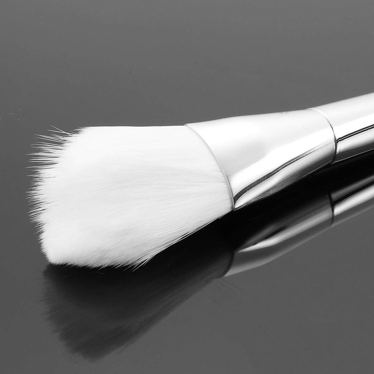 7Pcs Set Make Up Brushes Electroplating Rod Foundation Eye Shadow Tool Full Kit # Silver Silvery