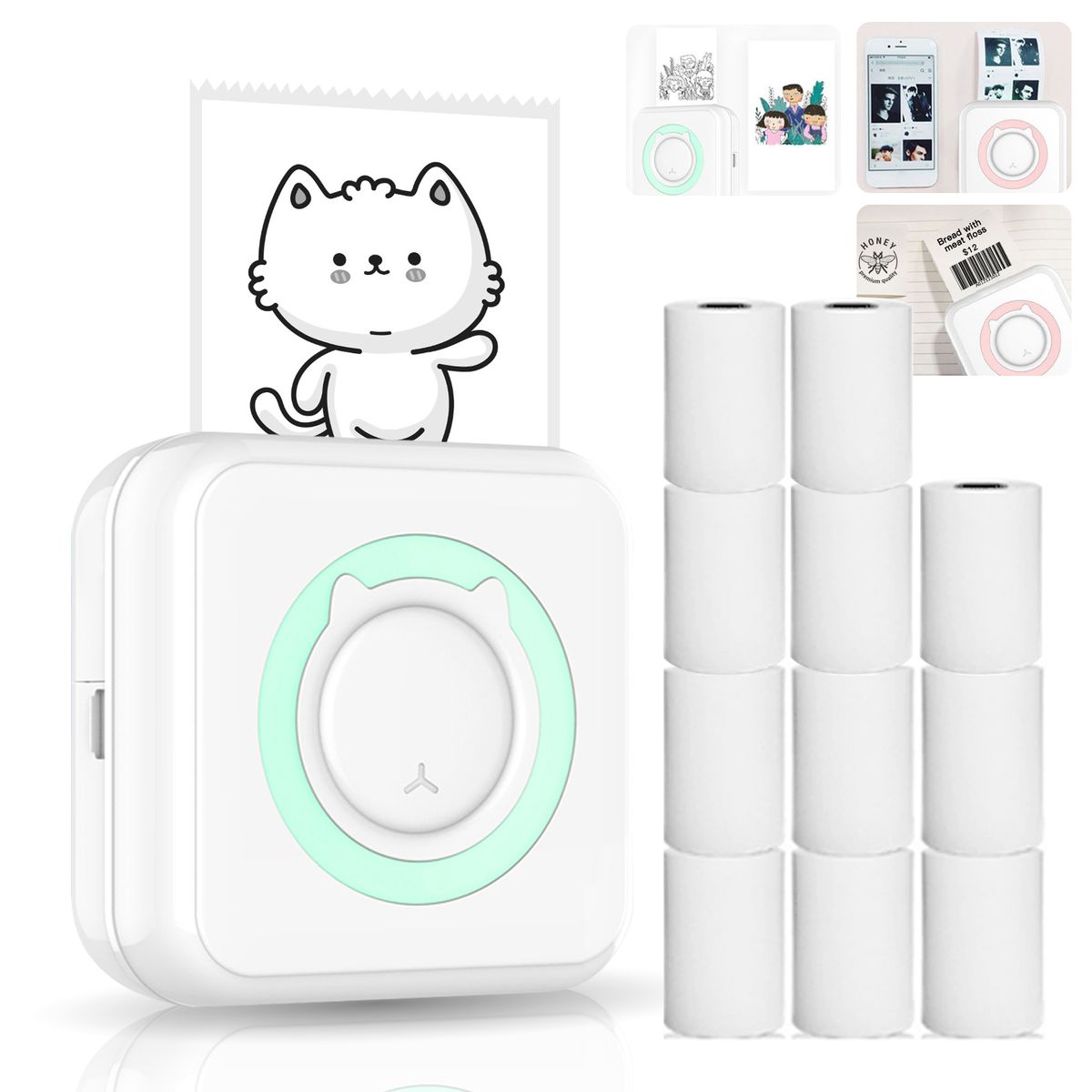 All-in-one Photo Printer Multifunction Portable BT Printer