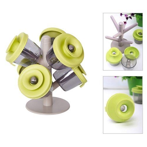 Pop-up Spice Racks With Set Of 6 Round Storage Containers