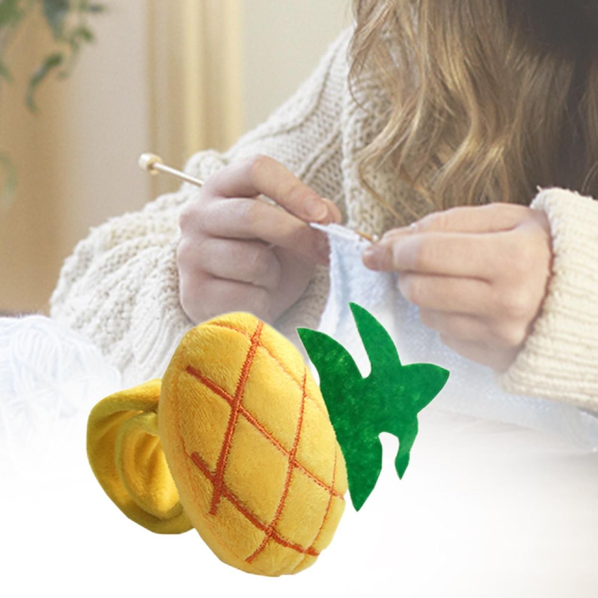 Plush Wrist Pin Cushion Wrist Pillow Pincushion Bracelet For Pineapple