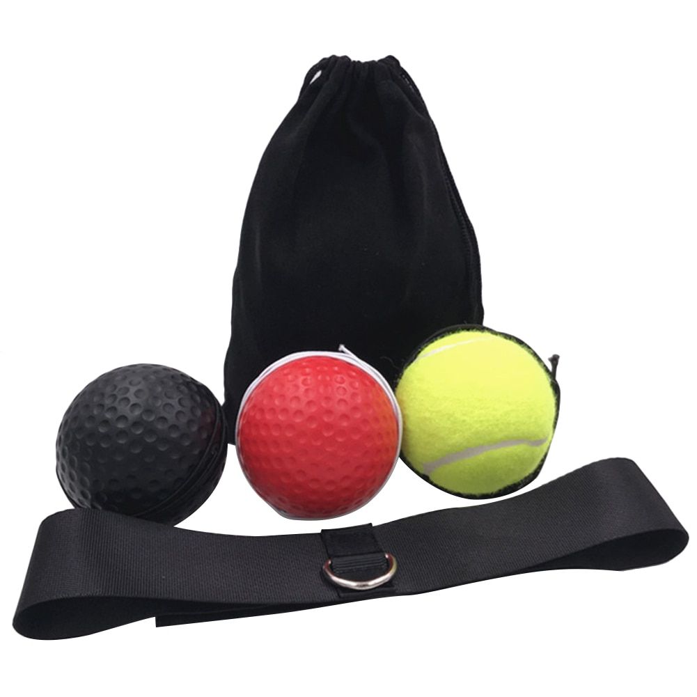 Boxing Reflex Speed Punch Ball Boxing Rubber Balls For Agility Reaction Training With Sweatband