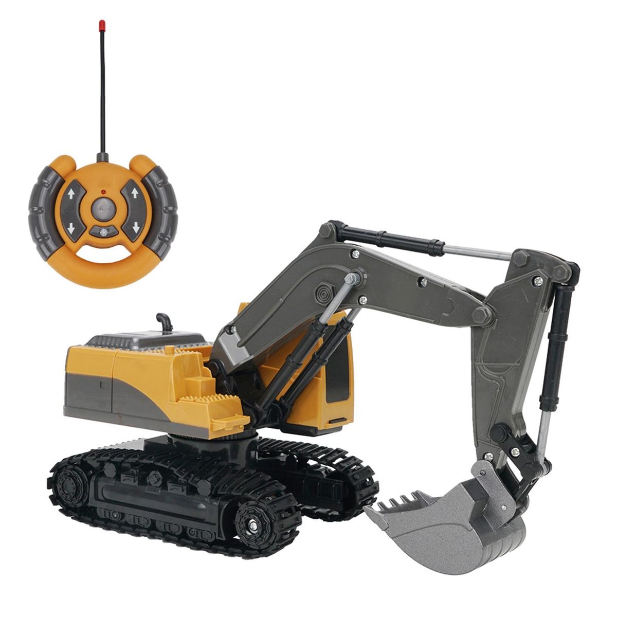 Remote Control Excavator 1/24 RC Excavator 2.4GHz 6CH Construction Vehicles with Alloy Shovel Lights Sounds