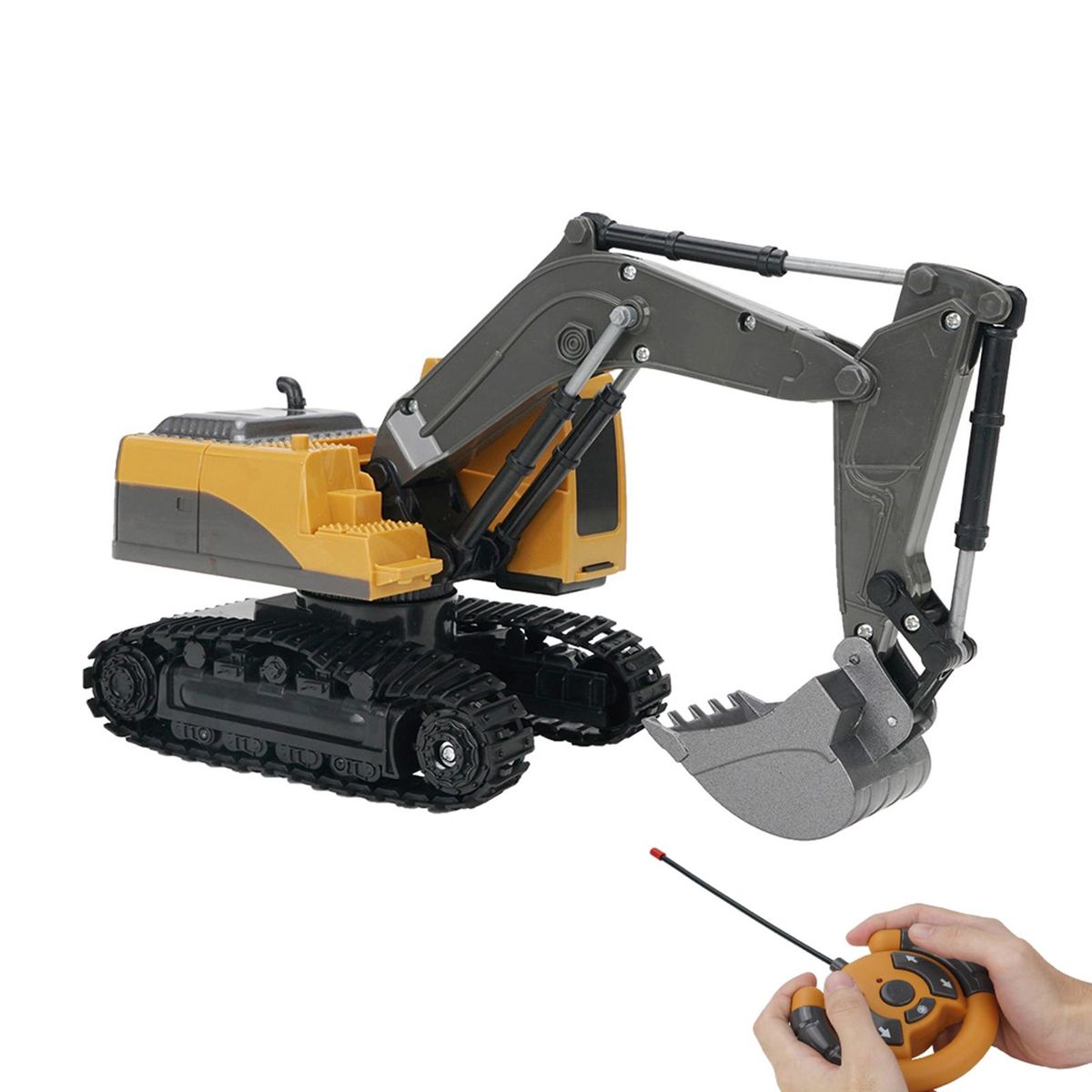 Remote Control Excavator 1/24 RC Excavator 2.4GHz 6CH Construction Vehicles with Alloy Shovel Lights Sounds