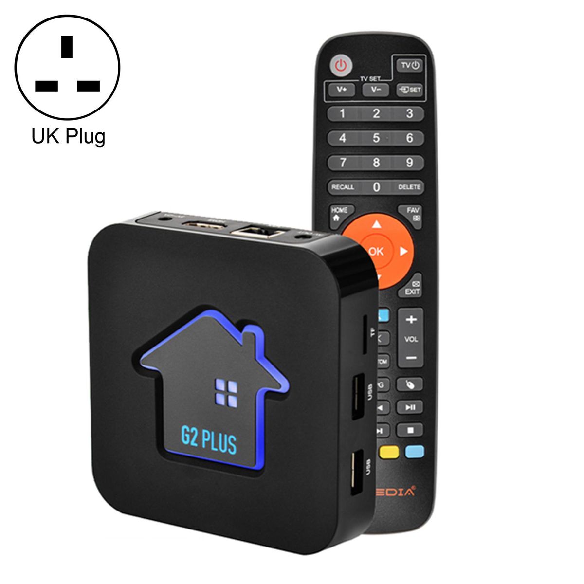 1 Set TV-Box Multi-Language Set-Top Box UK Plug