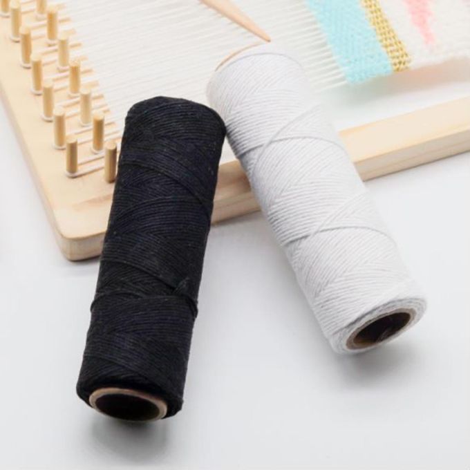 2x Weaving Loom Warp Thread Warping Thread Black White For Rug Crafts