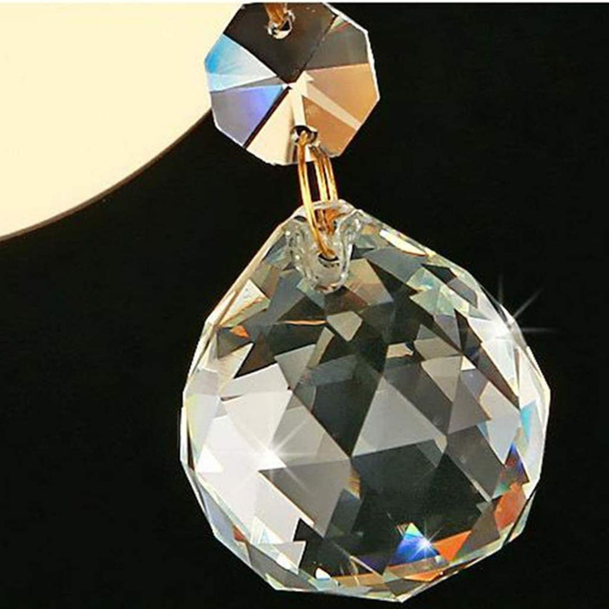 Crystal Wall Sconces Bedroom Wall Lamp Round Modern Bedside Wall Lights Dining Room Hallway Light Fixture E27 Socket (Bulb NOT included)/