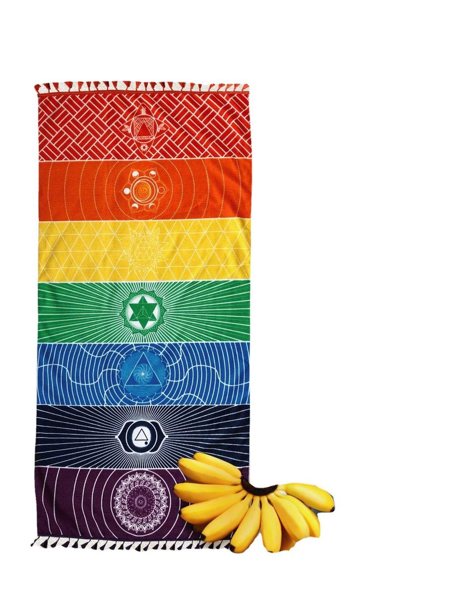 Colorful Scarf Microfiber Beach Towel Mandala Yoga Mat Series Life Wheel Tapestry Active Digital Printing