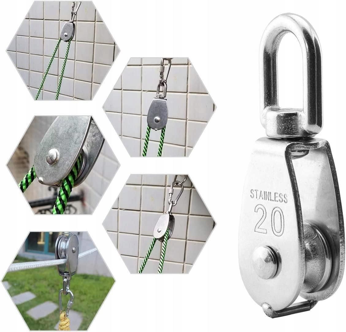 Lifting Single Pulley Roller Loading 330Ibs 304 Stainless Steel 5PCS