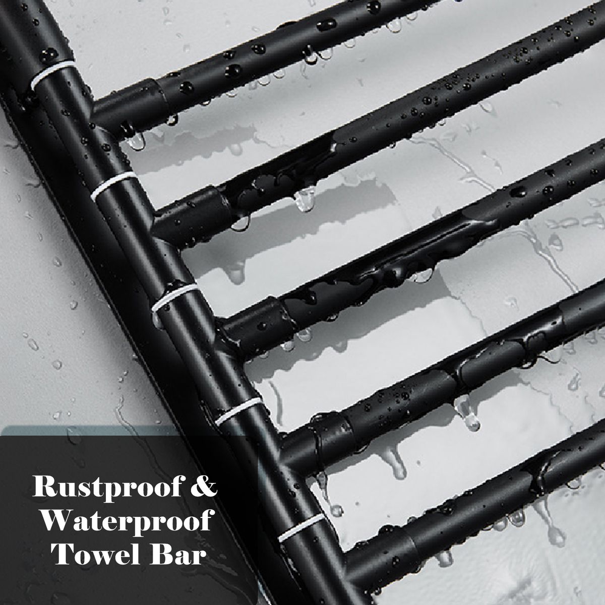 Swivel Out Towel Racks With Hooks 5-Bars Foldable Arms Bath