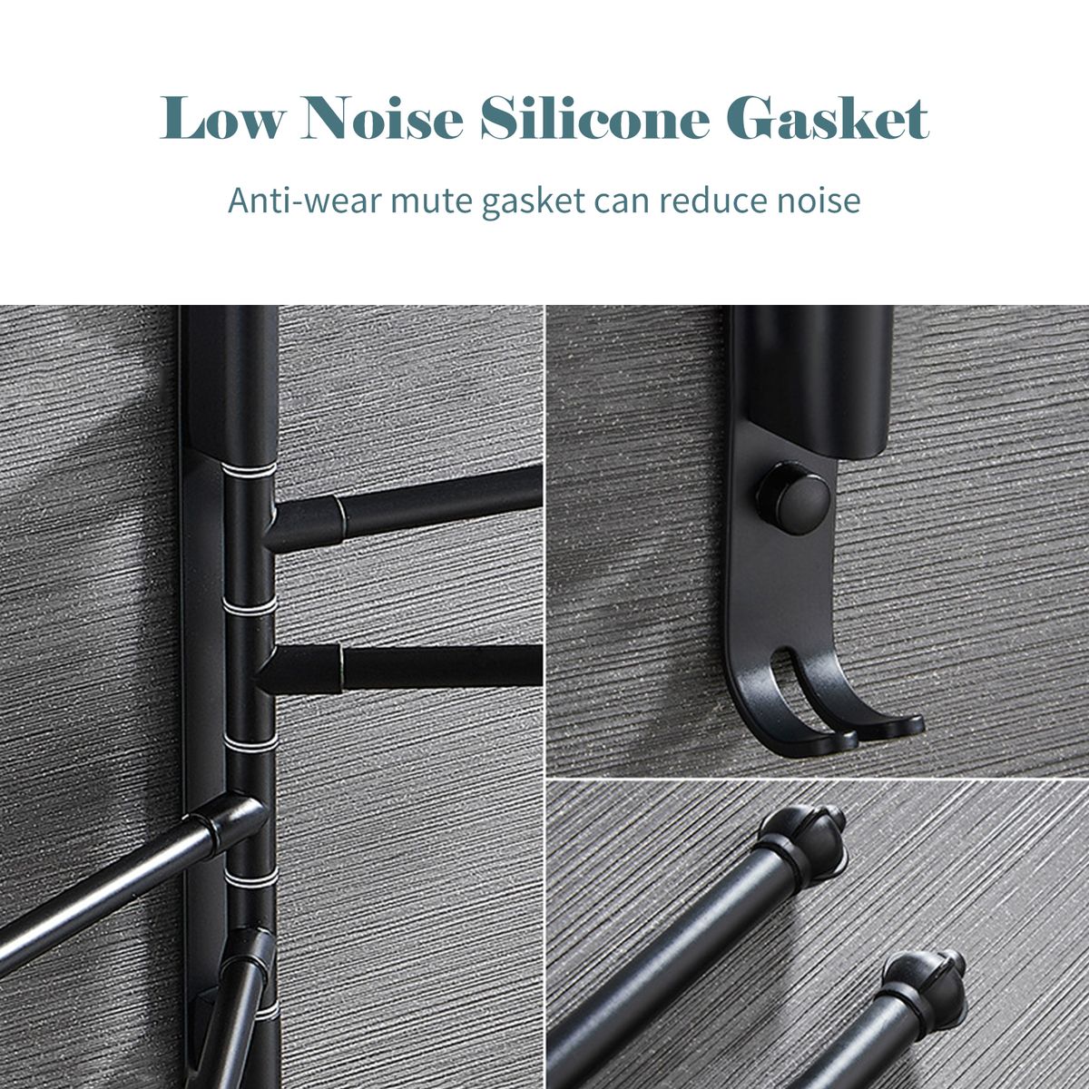 Swivel Out Towel Racks With Hooks 5-Bars Foldable Arms Bath