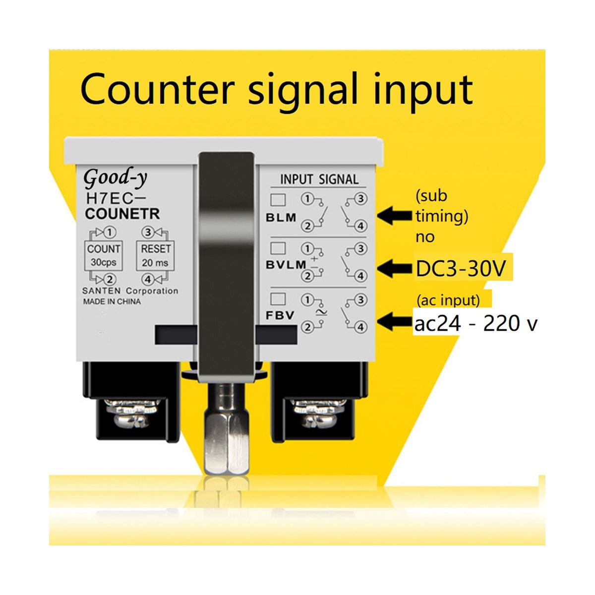 Multifunctional Professional H7EC-6 Vending Digital Electronic Counter Count Hour Meter Without Voltage