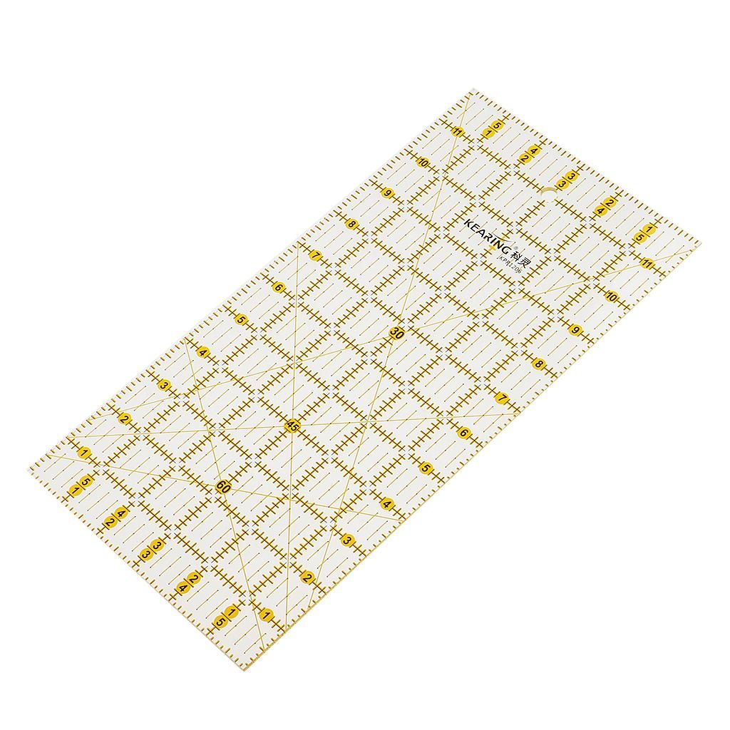 Grid Design Rectangle Acrylic Ruler Quilt Patchwork Template Quilting