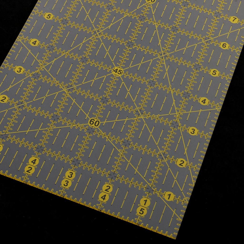 Grid Design Rectangle Acrylic Ruler Quilt Patchwork Template Quilting