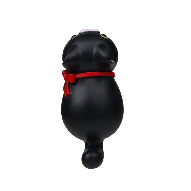 Cute Cartoon Cat 3D Magnetic Buckle Refrigerator Sticker Black Scarf Cat