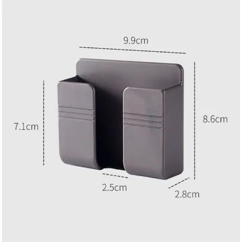 Wall Mount Cell Phone Charger And Remote Holder