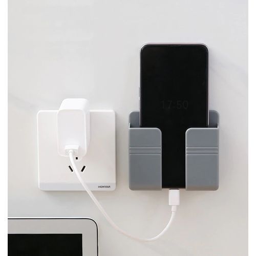 Wall Mount Cell Phone Charger And Remote Holder