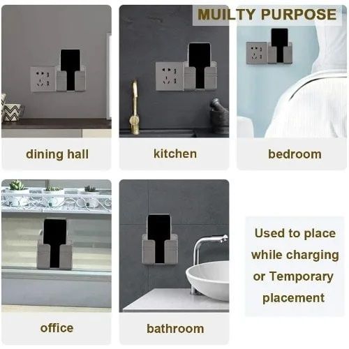 Wall Mount Cell Phone Charger And Remote Holder