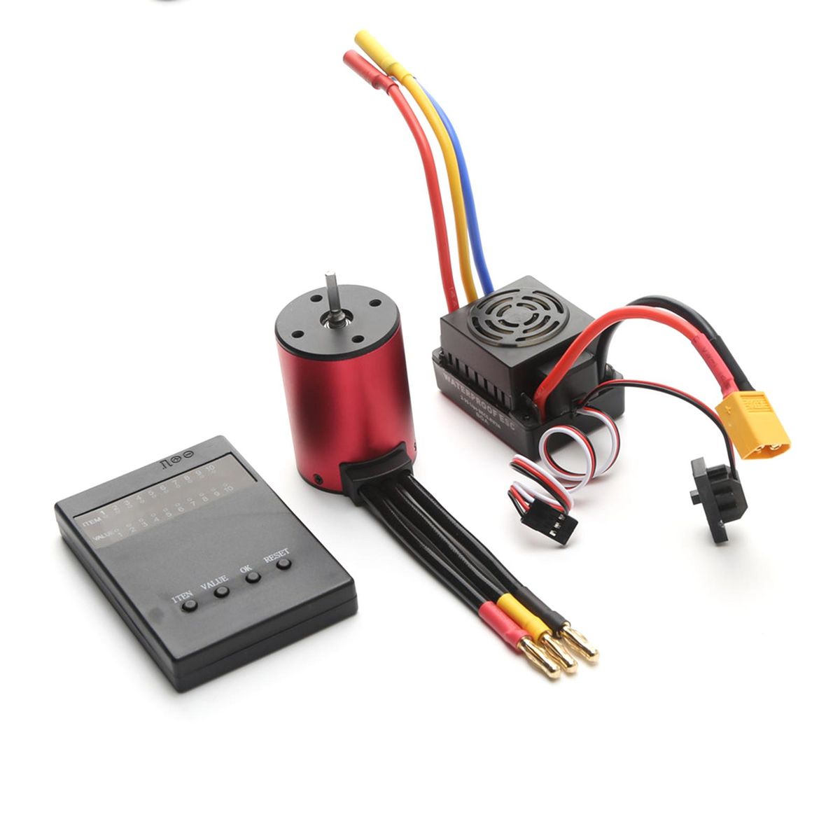 S3650 4300KV Brushless Motor 60A Brushless ESC XT60 Plug Programming Card Replacement for 1/8/1/10 Tamiya Car