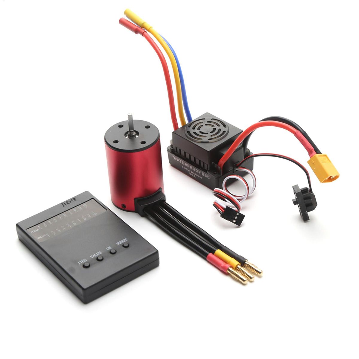 S3650 4300KV Brushless Motor 60A Brushless ESC XT60 Plug Programming Card Replacement for 1/8/1/10 Tamiya Car