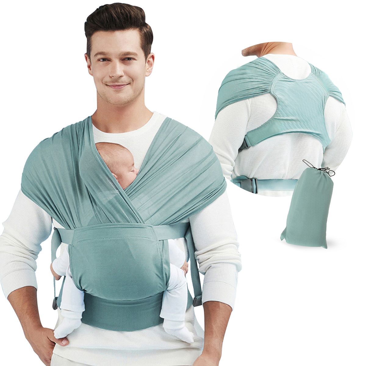 Baby Wrap Carrier Breathable Infant Sling For Babies Girl And Boy Adjustable Baby Bags Baby Carriers Wraps Baby Sling Wrap Black