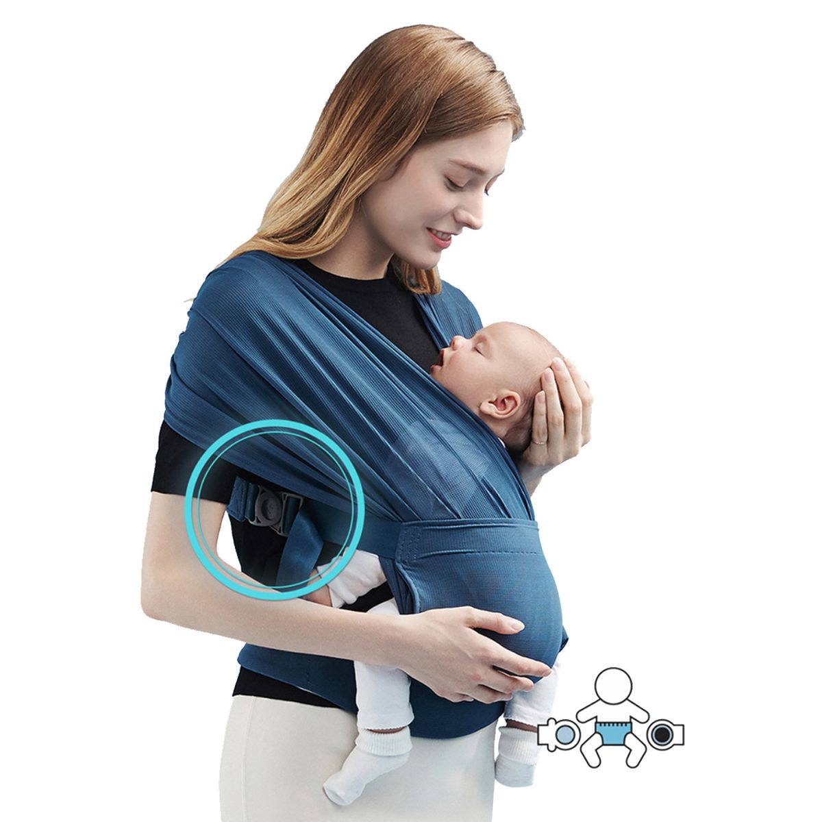 Baby Wrap Carrier Breathable Infant Sling For Babies Girl And Boy Adjustable Baby Bags Baby Carriers Wraps Baby Sling Wrap Black
