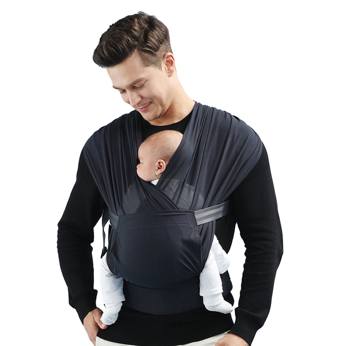 Baby Wrap Carrier Breathable Infant Sling For Babies Girl And Boy Adjustable Baby Bags Baby Carriers Wraps Baby Sling Wrap Black