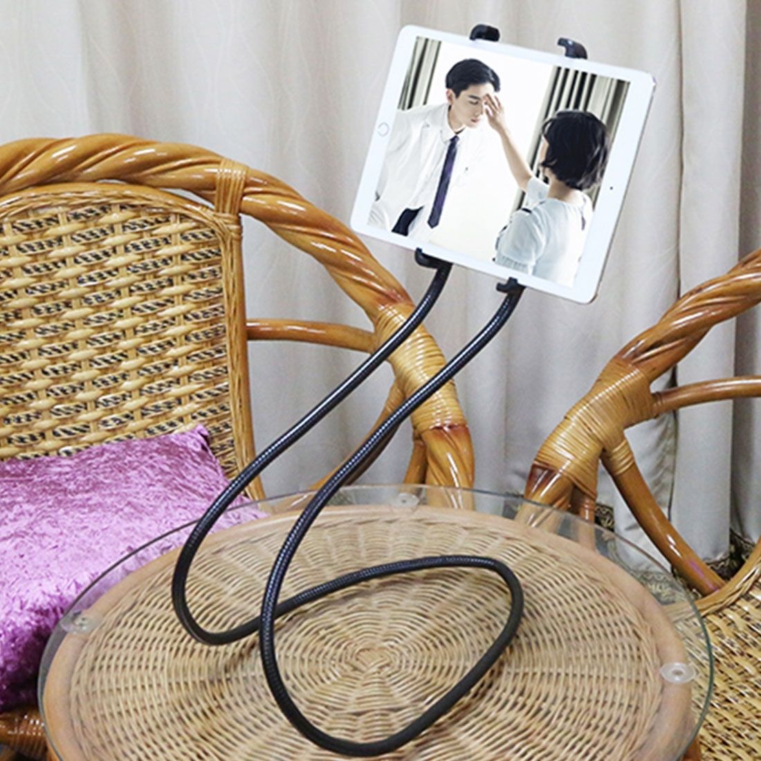 Upgrade Lazy Bracket Neck Holder Flexible Long Arm Mount Support, For IPad, IPhone, Galaxy, Huawei, Xiaomi, LG, HTC And Other Smart Phones / Tablets