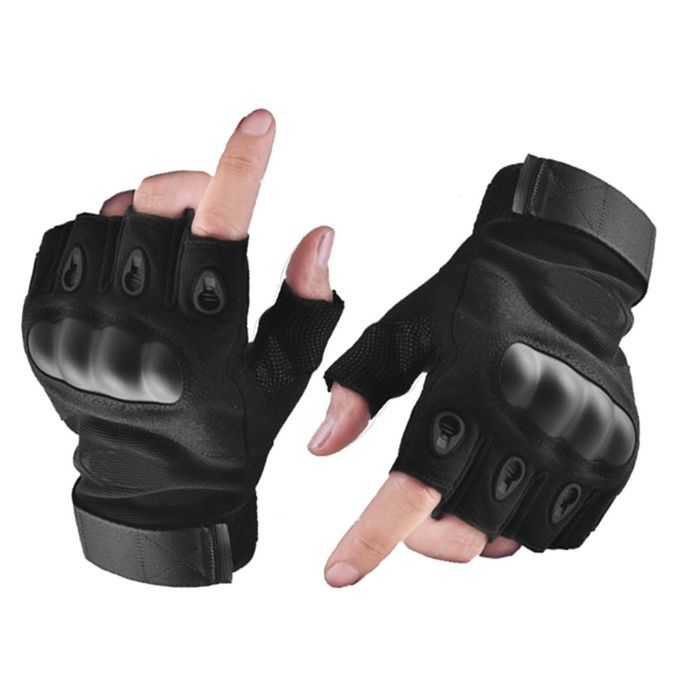 Outdoor Half Finger  Anti-Skid Sport  For Hiking M M Black
