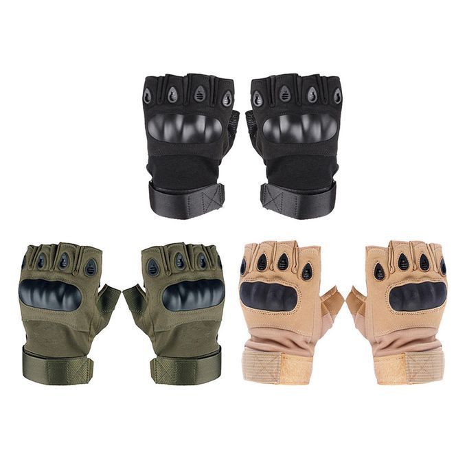 Outdoor Half Finger  Anti-Skid Sport  For Hiking M M Black