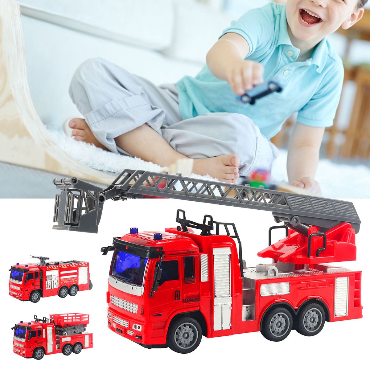 Remote Control Electric Spray Water Fireman Fire Truck Car-