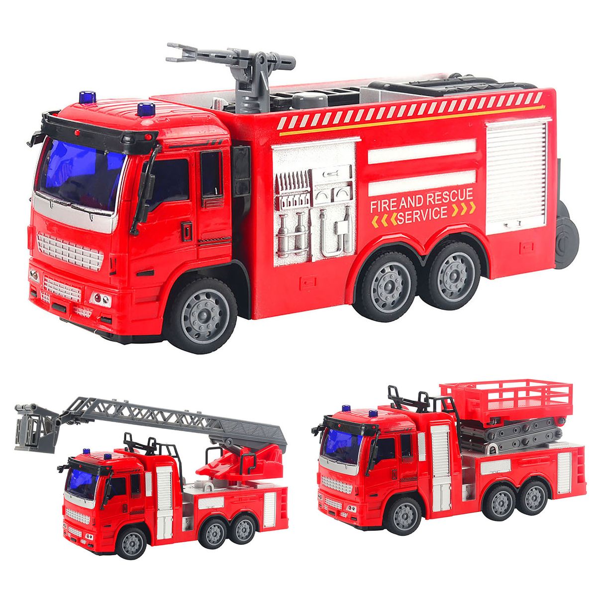 Remote Control Electric Spray Water Fireman Fire Truck Car-