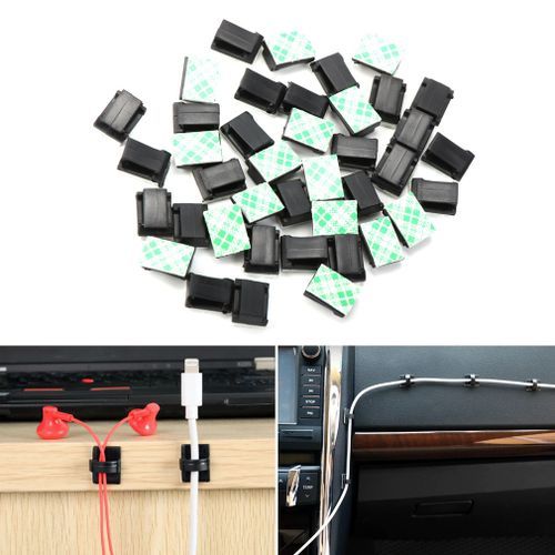 10pcs ADHESIVE CABLE WIRE ORGANIZER CLIPS