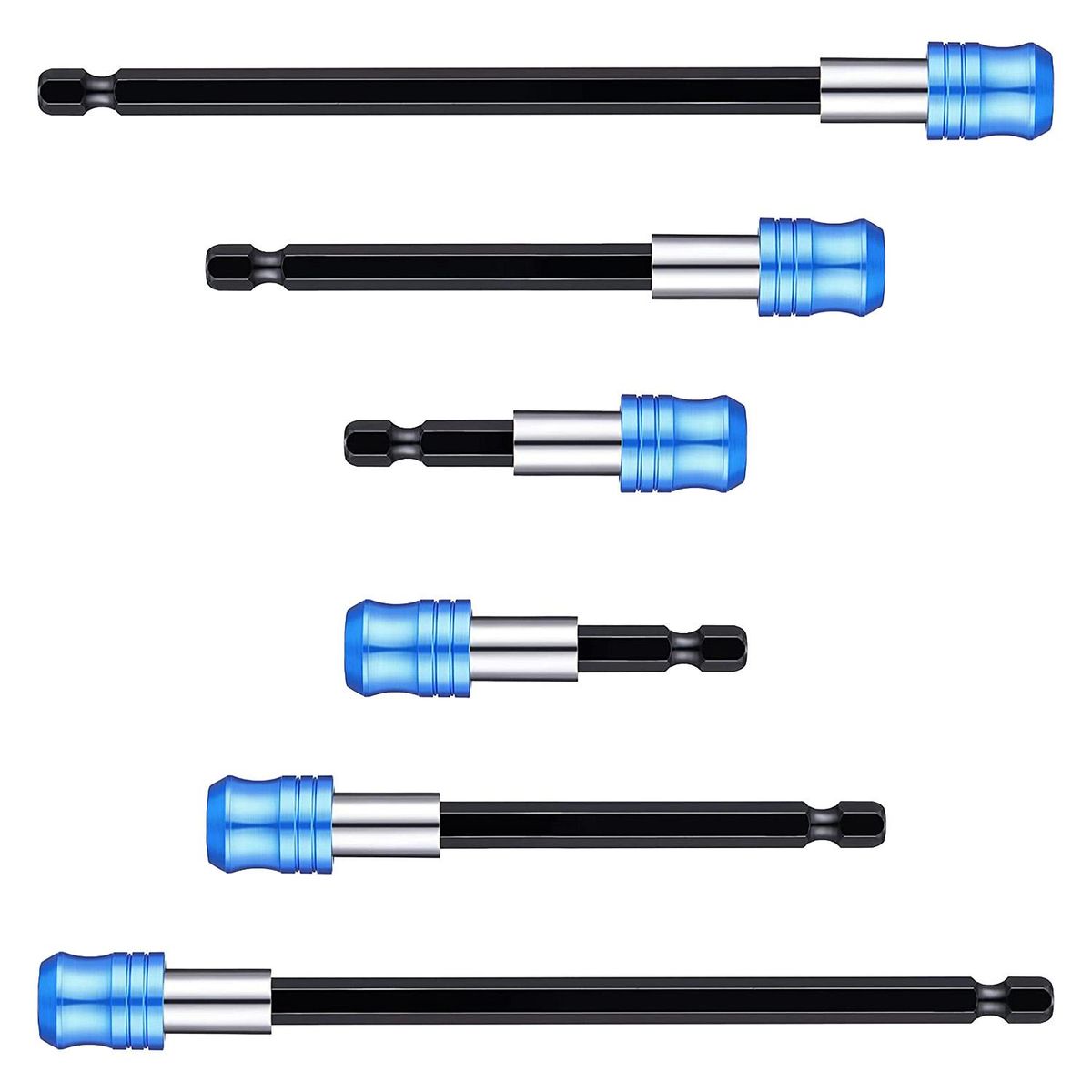 6-Piece Drill Extension Quick Release Magnetic Screwdriver Bit Base 14 Inch Hex Drill Extension Quick Release Set