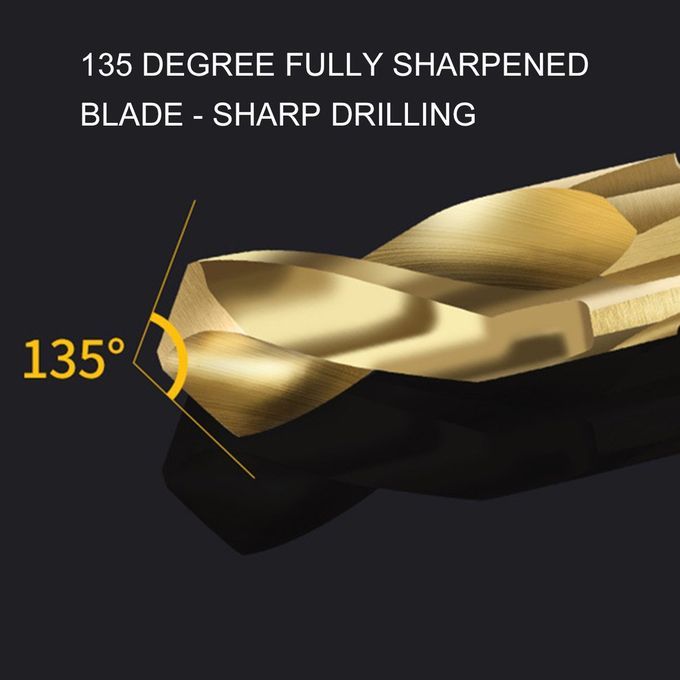 Titanium  Oated Drill Bit Set  Ral S Rew Metri   Omposite Tap Twist Drill-gold