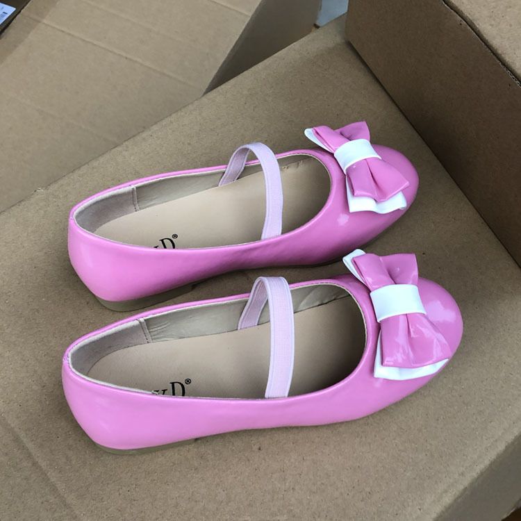 Patent Leather Dual Bows Girl's Shoes