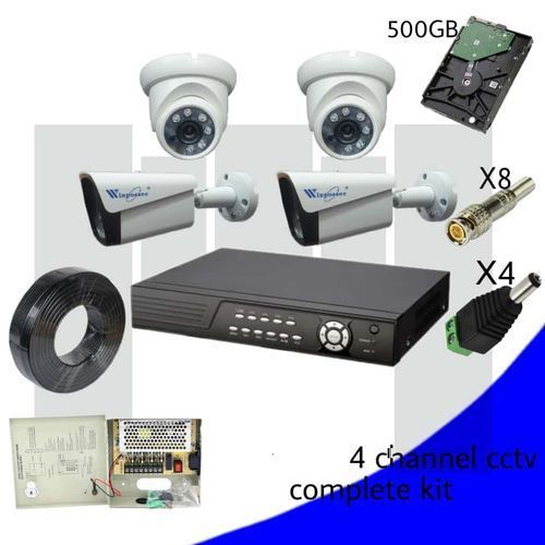 4 Channel Dvr Cctv Complete Kit With Full Accessories