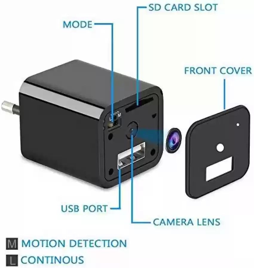 Spy Hidden Camera Multi-functional Intelligent Charger 1080p