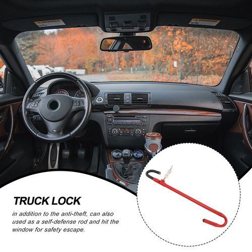 Car Steering Wheel Lock Pedal Clutch Lock Retractable Brake Lock Stainless High Anti-Theft Lock