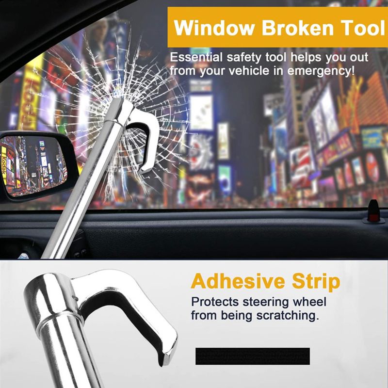 Car Steering Wheel Lock Security Anti-theft Pedal Lock Retractable Double Hook Automobile Clutch