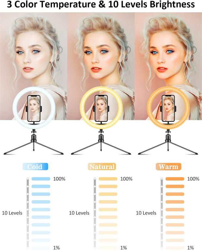 26 cm photo stand LED light tripod ring light Youtube live video studio FH-019 selfie light