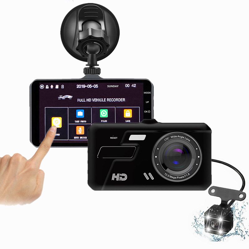 Touch Car Camera Recorder Dual Front And Rear Hd 1080p Dash