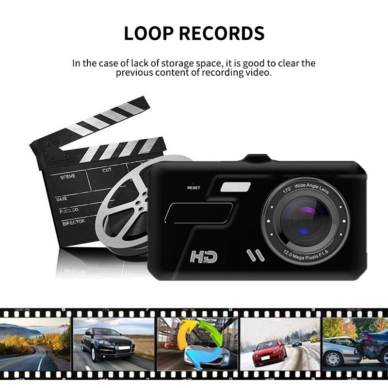 Touch Car Camera Recorder Dual Front And Rear Hd 1080p Dash