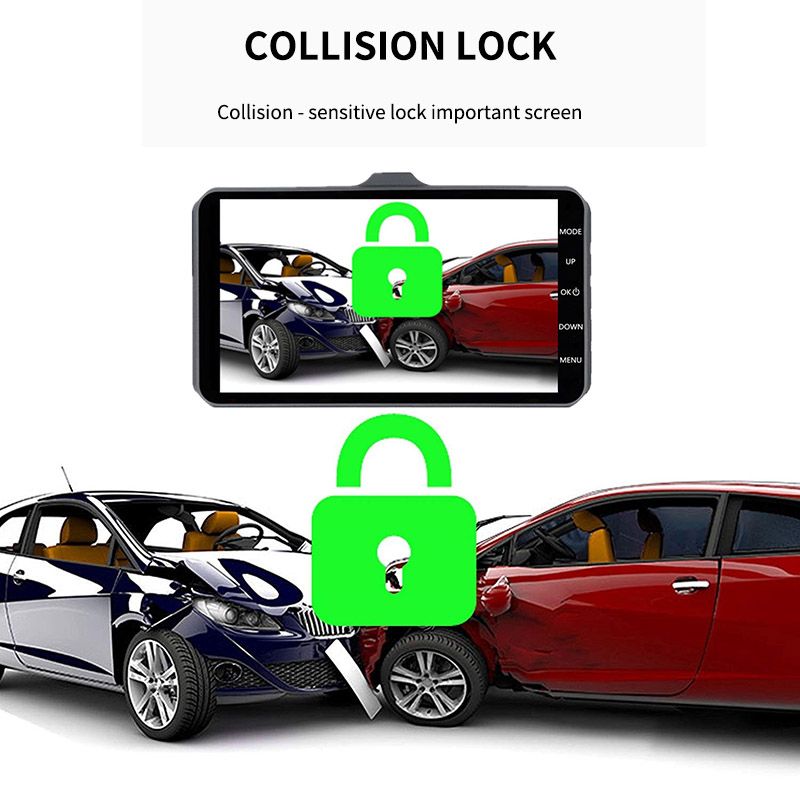 Touch Car Camera Recorder Dual Front And Rear Hd 1080p Dash