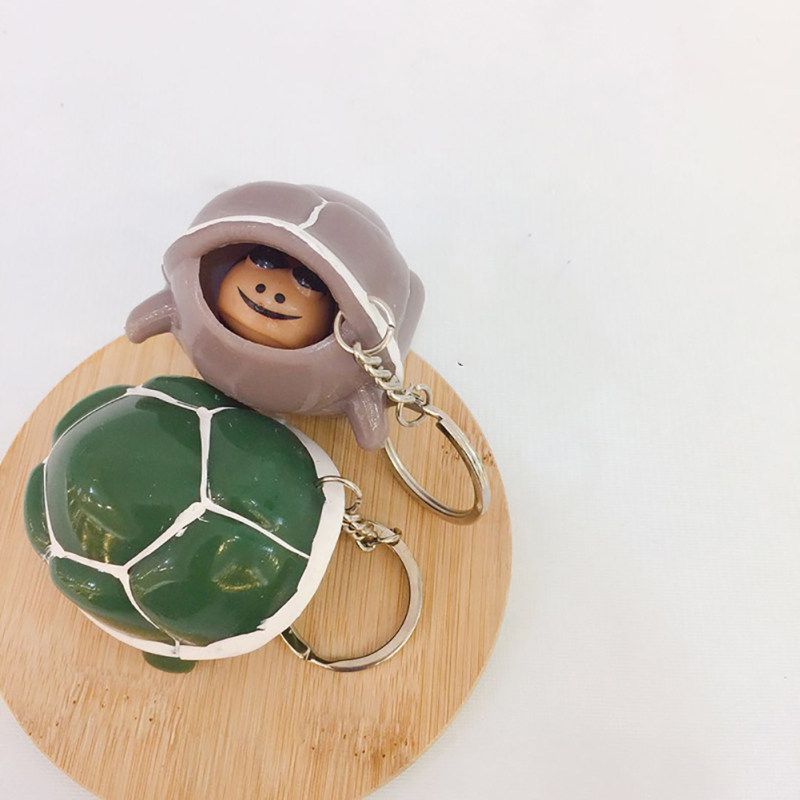 Lovely PVC Pop Out Head Turtle Squeeze Stress Relieve-Black