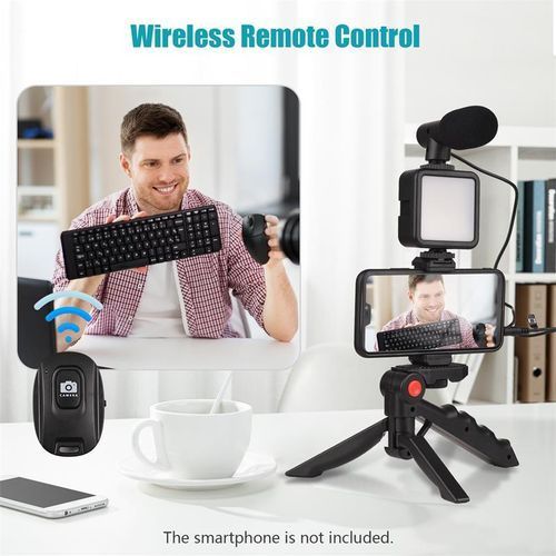 Live Streaming Vlogging Kit LED Video Light Tripod Phone