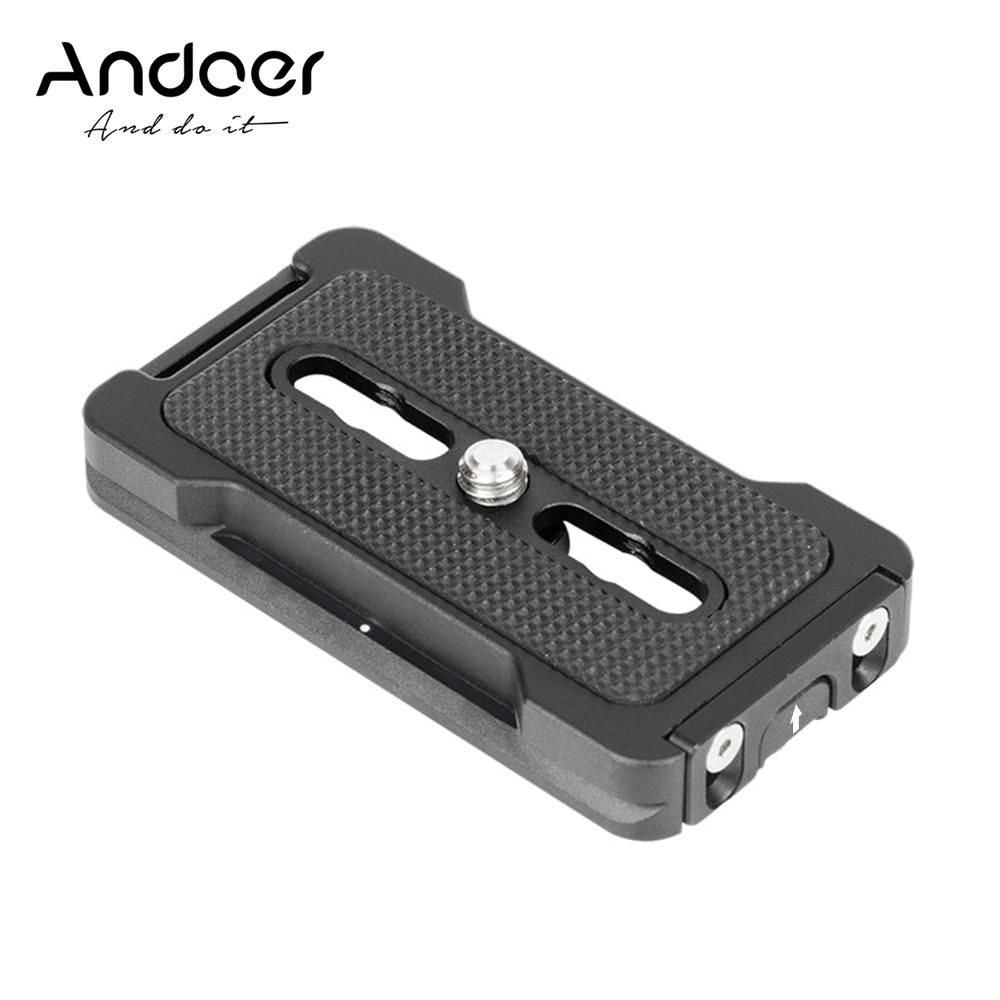 Andoer PU-70L Quick Release Plate 70mm QR Plate 1/4 Inches Mounting Screw Compatible with Arca Swiss Standard Tripod Head