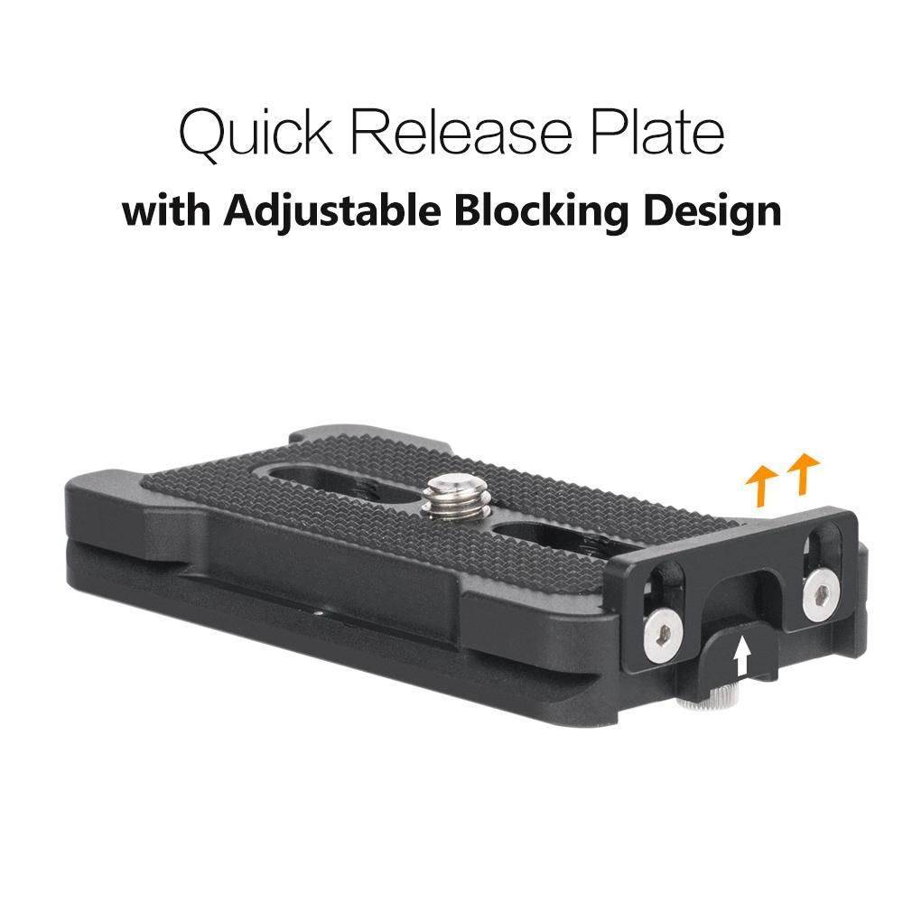 Andoer PU-70L Quick Release Plate 70mm QR Plate 1/4 Inches Mounting Screw Compatible with Arca Swiss Standard Tripod Head