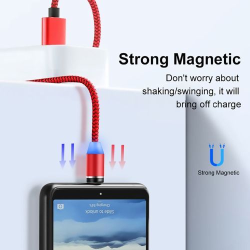 2-in-1 Micro USB / Type-C 1m Magnetic Metal Charging Cable